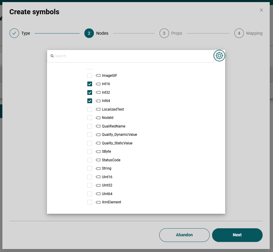 Select nodes