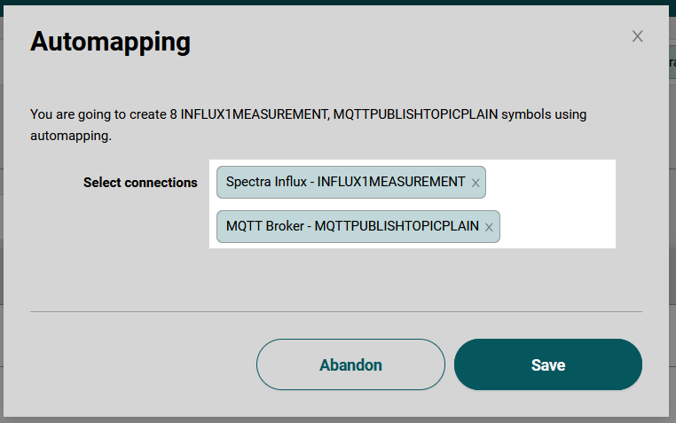 Select output connections for automapping